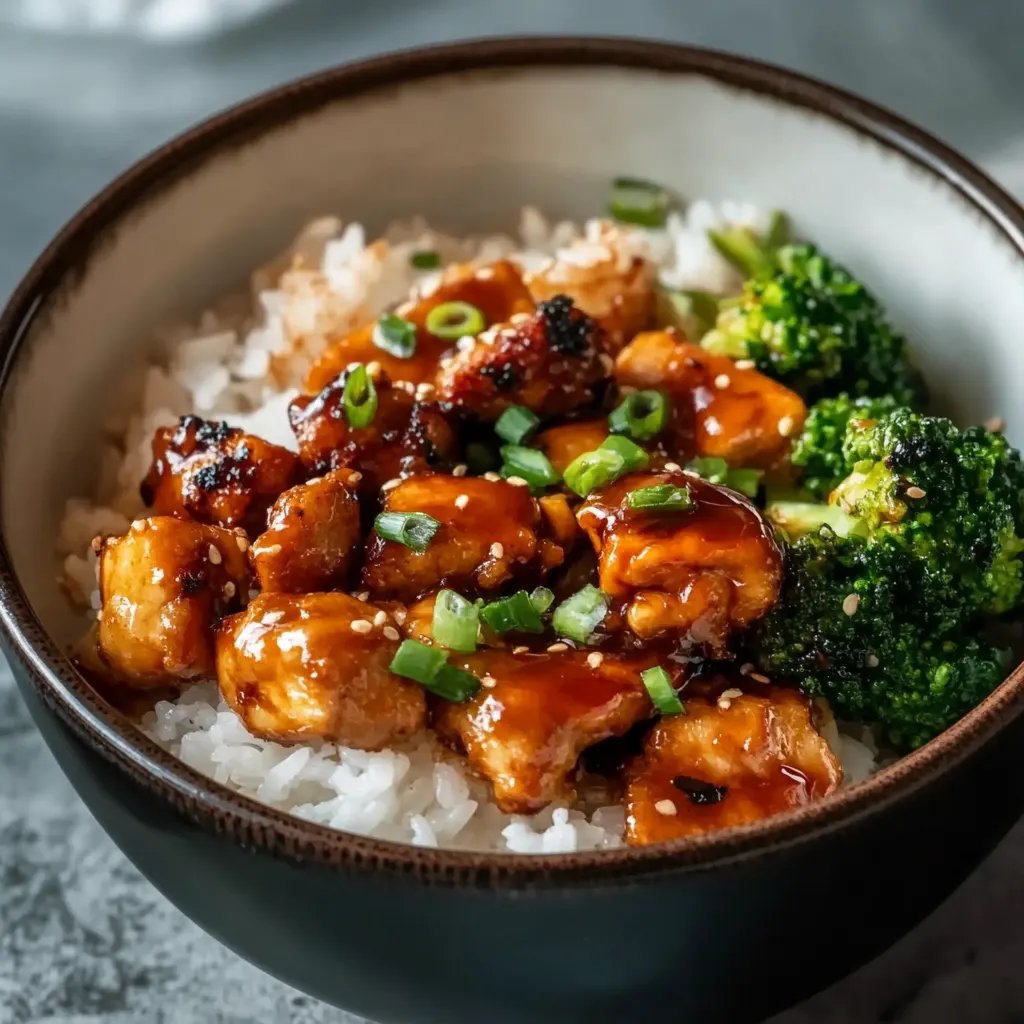 Delicious Sticky Chicken Rice Bowls