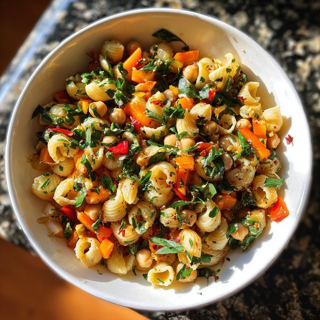 Mediterranean Chickpea Pasta Salad