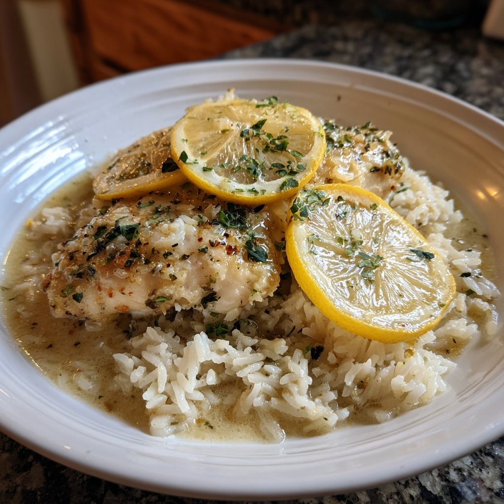 Creamy Lemon Chicken And Rice