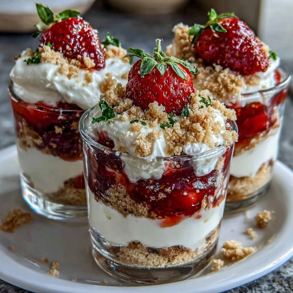 Strawberry Shortcake Parfait Cups