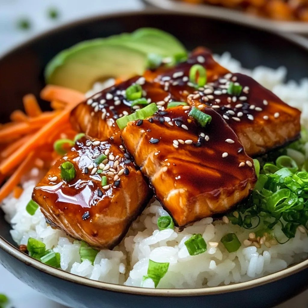 Teriyaki Glazed Salmon Bowls