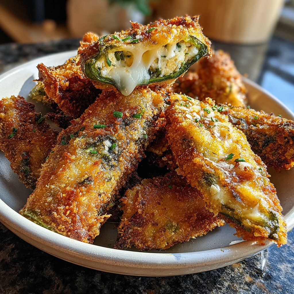 Jalapeno Poppers with Spinach Feta Filling