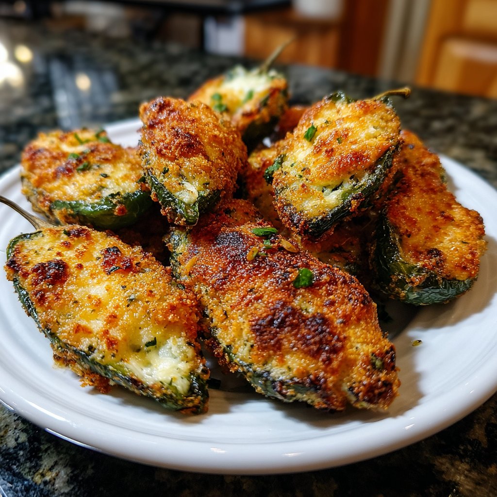 Jalapeno Poppers with Garlic Herb Filling