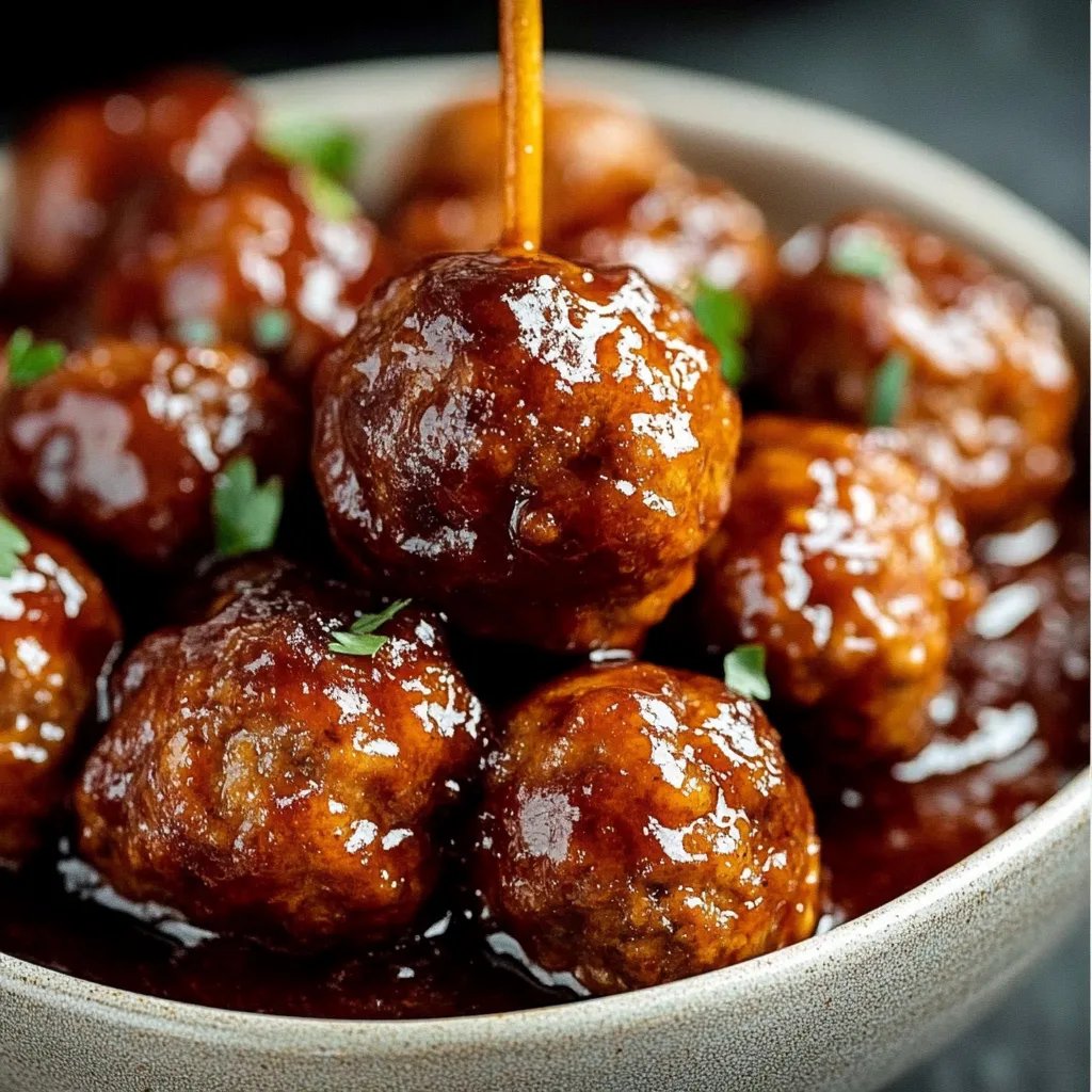Cranberry BBQ Crockpot Meatballs