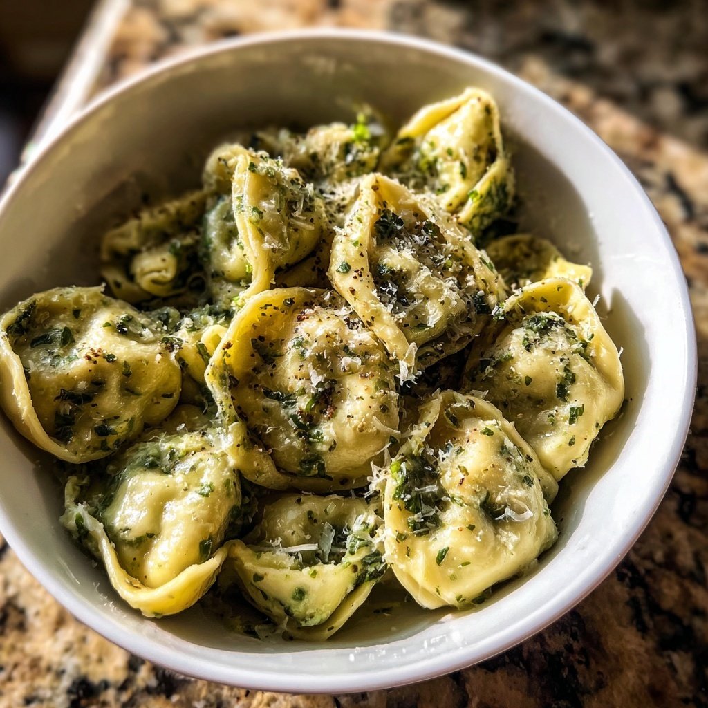 Heart-Shaped Spinach Tortellini