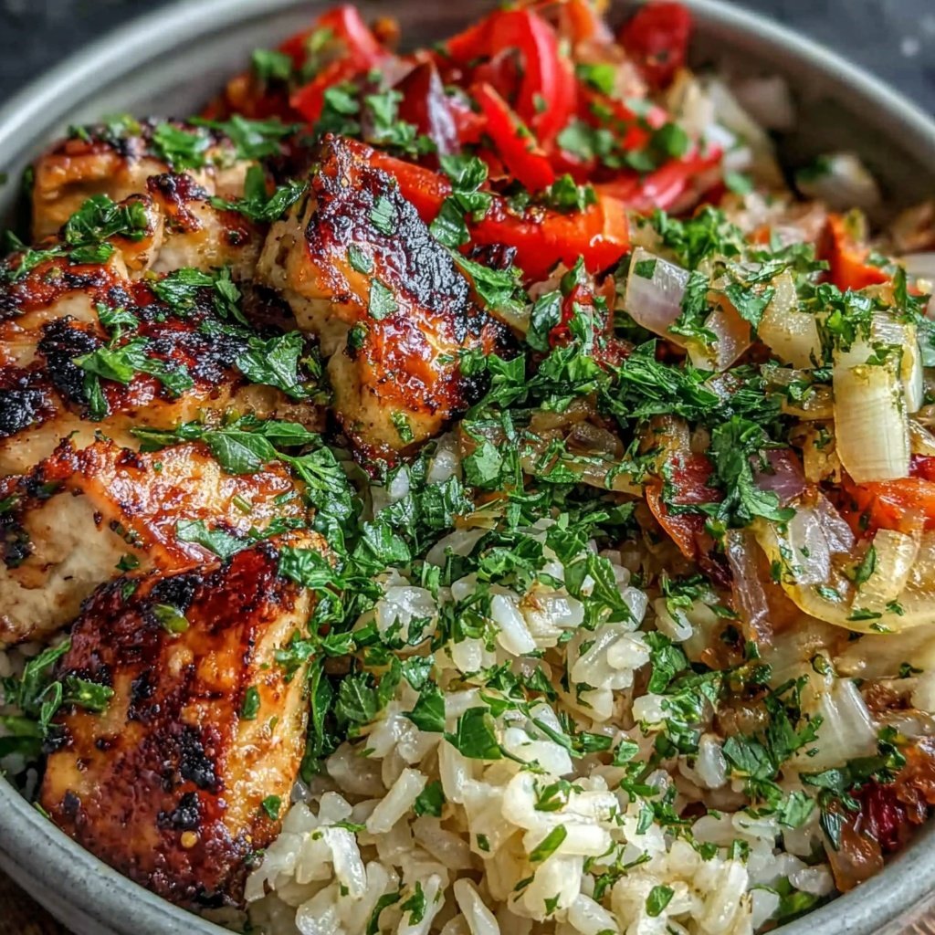 Healthy Grilled Chicken And Brown Rice Bowl