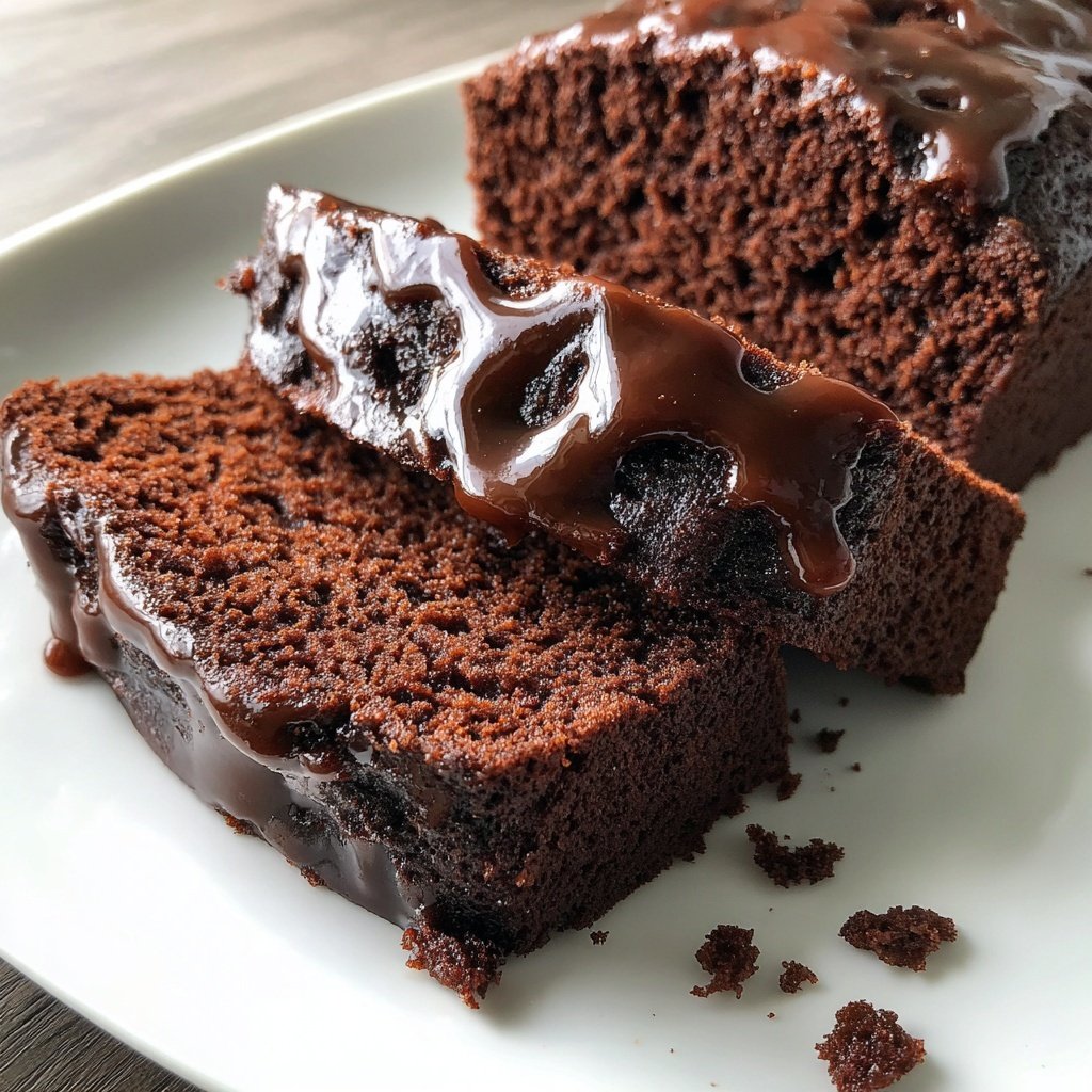 Chocolate Loaf Cake With Simple Glaze
