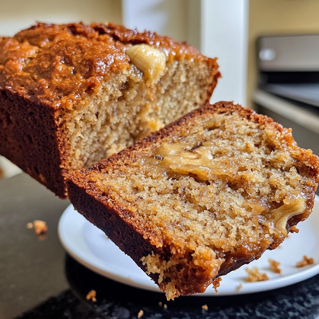 Moist Banana Bread with Ripe Bananas